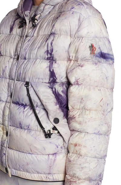 Shop Moncler Rives Tie Dye Packable Down Puffer Jacket In Purple