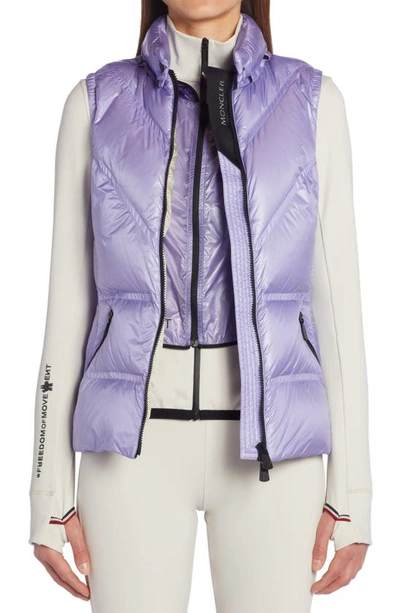 Shop Moncler Moye Day-namic Down Puffer Vest In Lavender