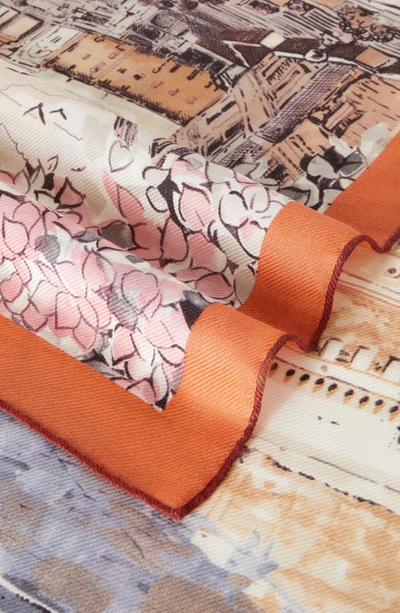 LORO PIANA ROME THE ETERNAL CITY PRINT CASHMERE & SILK SCARF 