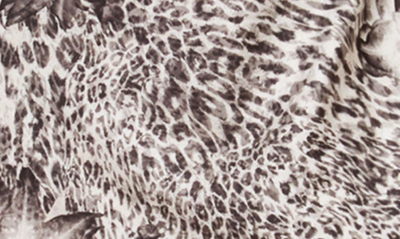 Shop Allsaints Animal Print Crossback Slipdress In Natural White