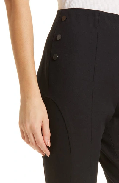 Shop Ted Baker Liroi High Waist Button Detail Leggings In Black