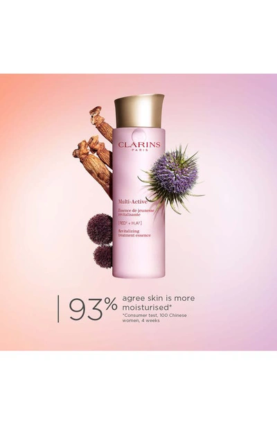 Shop Clarins Multi-active Treatment Essence Smoothes, Hydrates, Boosts Glow