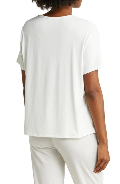 Shop Cozy Earth Ultrasoft Short Sleeve Pajama Top In Ivory