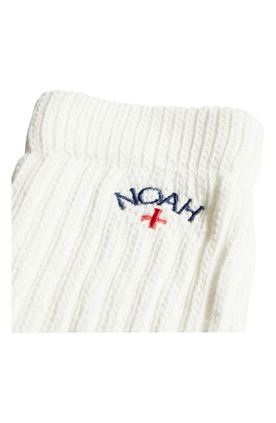 Shop Adidas X Noah Noah Cotton 3-pack Socks In Off White