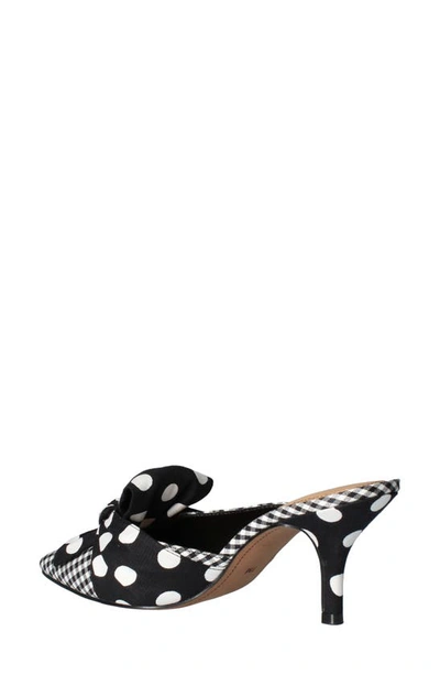 Shop J. Reneé Mianna Kitten Heel Pointed Toe Mule In Black/ White Polka/ Gingham