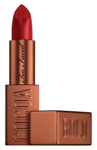 Too Faced Cocoa Bold Cream Lipstick Chocolate Lava 0.11 oz / 3.3 G In Chocolate Lava