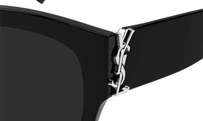 Shop Saint Laurent 56mm Cat Eye Sunglasses In Black