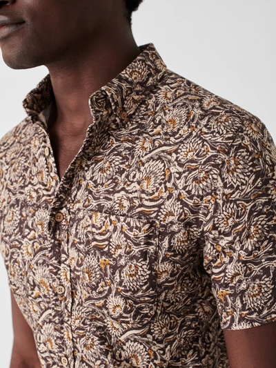 Shop Faherty Short-sleeve Breeze Shirt In Desert Floral Batik
