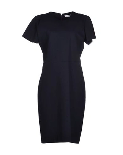 Jil Sander Short Dress In Dark Blue