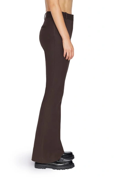 Frame Le High Flare Stretch-cotton Twill Flared Pants In Americano