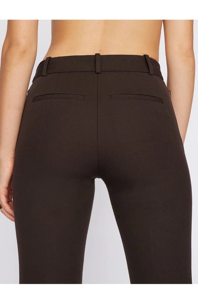 Frame Le High Flare Stretch-cotton Twill Flared Pants In Americano