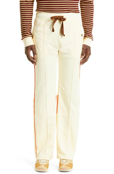 Shop Wales Bonner Percussion Track Pants In Ivory/yellow