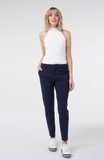 Shop Liverpool Kelsey Tall Knit Trousers In Cadet Blue