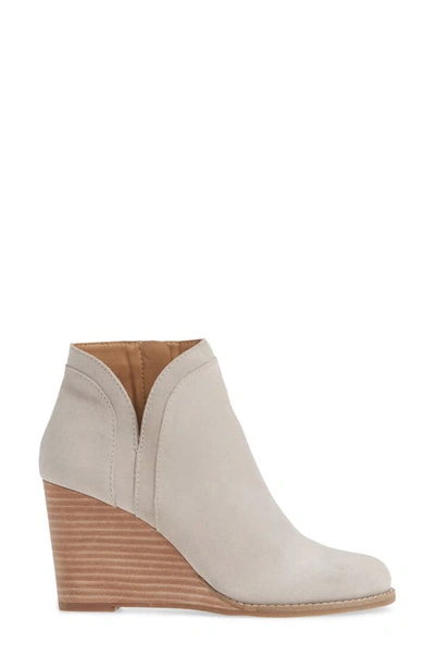 Shop Lucky Brand Yimina Wedge Bootie In Chinchilla Suede