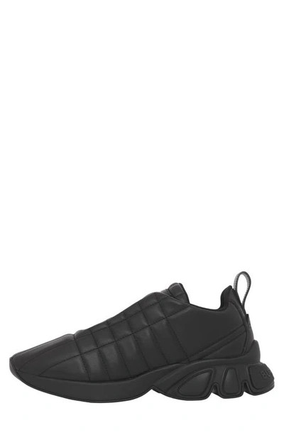 Shop Burberry Axburton Quilted Sneaker In Black