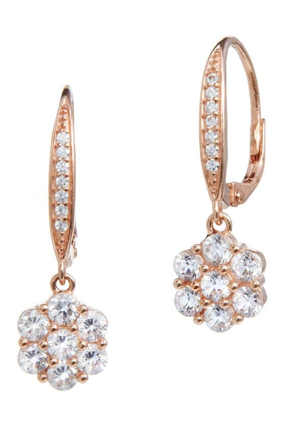 Shop Savvy Cie Jewels 18k Rose Gold Vermeil Sterling Silver Cz Drop Earrings