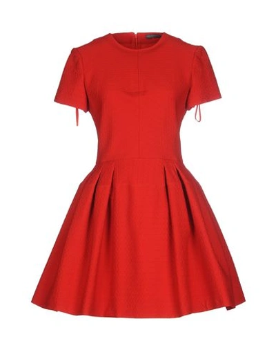 Alexander Mcqueen Short Dress In Red