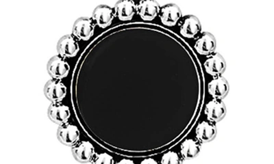 Lagos Maya Triple Circle Pendant Necklace In Silver/ Onyx