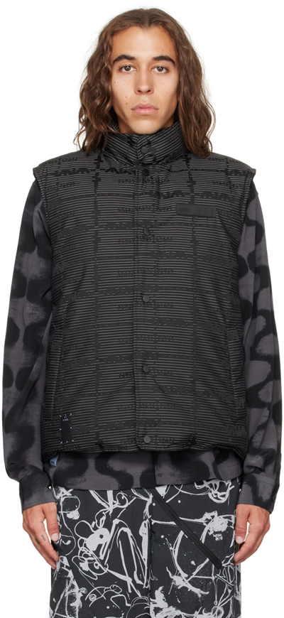 Shop Mcq By Alexander Mcqueen Black Insulated Vest In 1000 Darkest Black