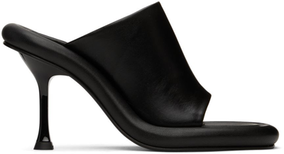 Shop Jw Anderson Black Leather Bumper Mules In 999 Black