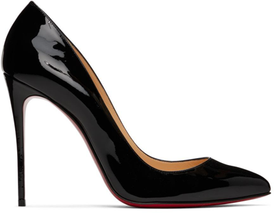 Shop Christian Louboutin Black Pigalle Follies 100 Heels In Bk01 Black