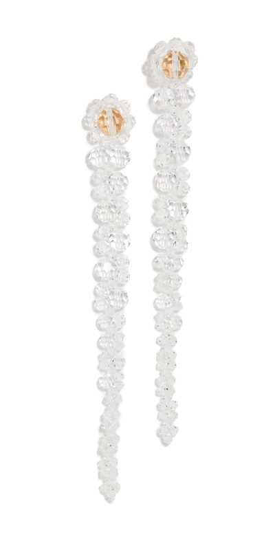 Shop Simone Rocha Drip Earrings In Clear