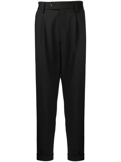 Hugo Boss Logo-print Drawstring Track Pants In Black