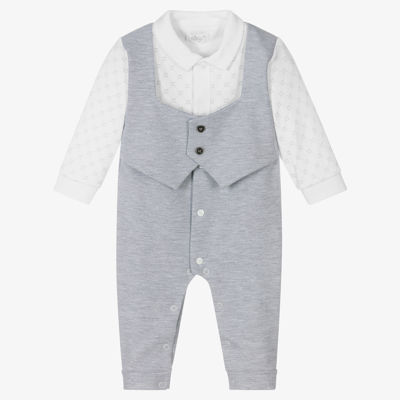 Shop Sofija Baby Boys Grey Suit Romper
