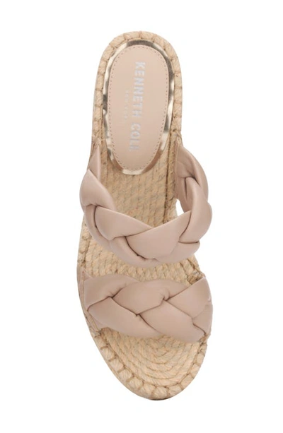 Shop Kenneth Cole New York Olivia Braided Espadrille Platform Wedge Sandal In Chai