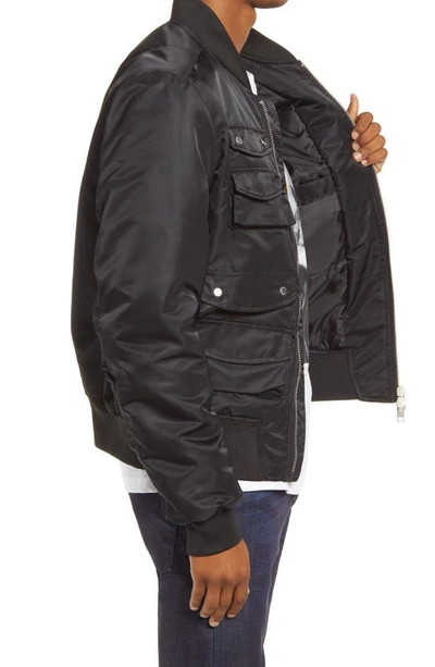 Shop Elevenparis Janik Zip Up Bomber Jacket In Black