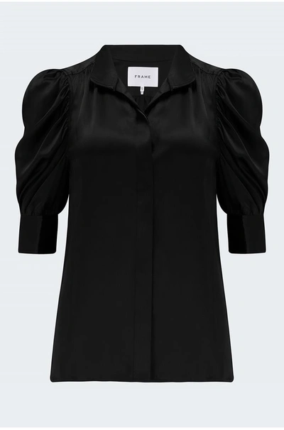 Shop Frame Gillian Top In Noir In Black