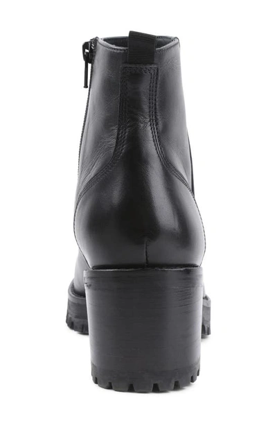 Shop Andre Assous Milla Leather Square-toe Bootie In Black