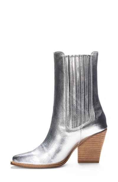 Shop Chinese Laundry Cali Metallic Bootie In Silver