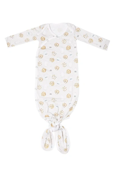 Shop Copper Pearl Newborn Knotted Gown In Chip