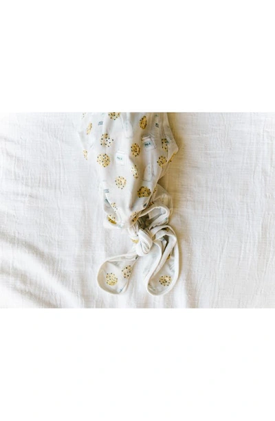 Copper Pearl Newborn Knotted Gown In Chip