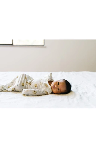 Copper Pearl Newborn Knotted Gown In Chip