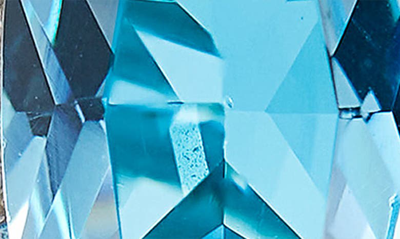 Savvy Cie Jewels Cushion Stud Earrings In Blue
