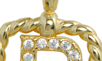 Savvy Cie Jewels Initial Pendant Necklace In Yellow-r