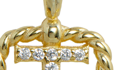 Savvy Cie Jewels Initial Pendant Necklace In Yellow-t