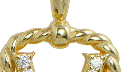Savvy Cie Jewels Initial Pendant Necklace In Yellow-w