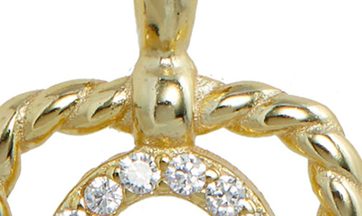 Savvy Cie Jewels Initial Pendant Necklace In Yellow-o