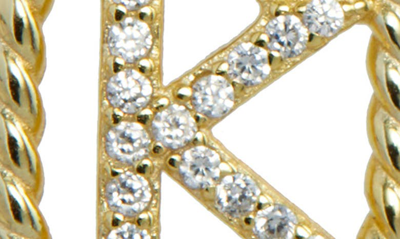 Savvy Cie Jewels Initial Pendant Necklace In Yellow-k