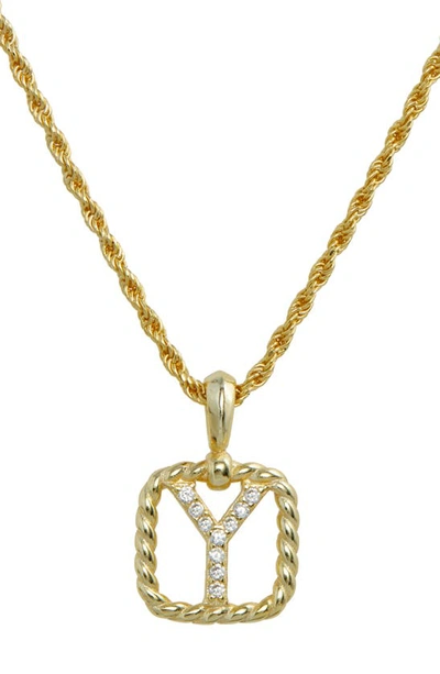 Shop Savvy Cie Jewels Initial Pendant Necklace In Yellow-y