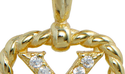 Savvy Cie Jewels Initial Pendant Necklace In Yellow-x