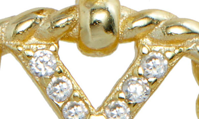 Savvy Cie Jewels Initial Pendant Necklace In Yellow-y