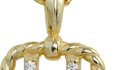 Savvy Cie Jewels Initial Pendant Necklace In Yellow-h