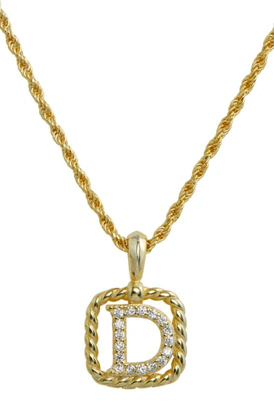 Shop Savvy Cie Jewels Initial Pendant Necklace In Yellow-d