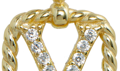 Savvy Cie Jewels Initial Pendant Necklace In Yellow-v