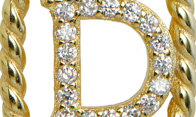 Savvy Cie Jewels Initial Pendant Necklace In Yellow-d