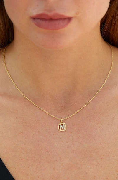 Savvy Cie Jewels Initial Pendant Necklace In Yellow-m
